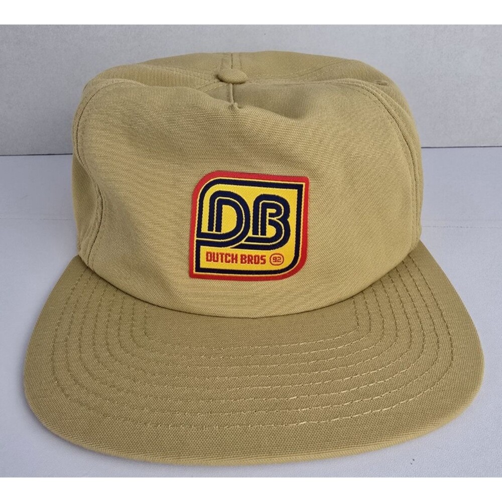 Dutch Bros Coffee Adjustable Hat Cap Black Embroidered Logo Strapback Adult